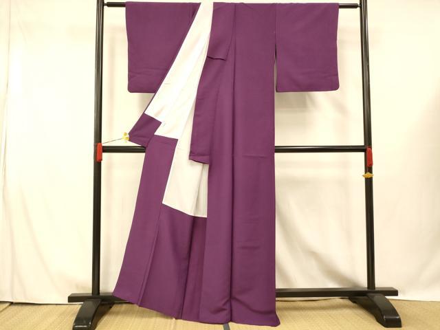 平和屋着物■上質な色無地 桑の実色 正絹 逸品 AABG6111fw