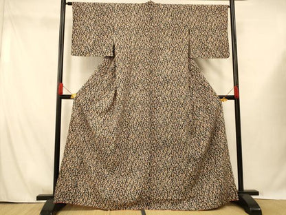 平和屋着物■上質な小紋　草花文　暈し染め　正絹　逸品　AABG6112fw