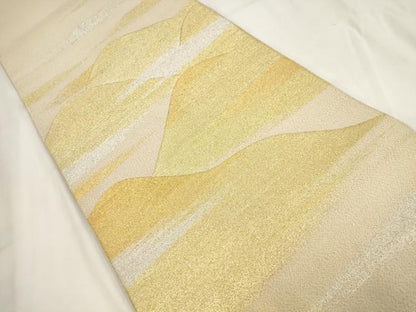 平和屋着物◎綴れ 太鼓柄袋帯 遠山文 金銀糸 正絹 逸品 AABG6132wj