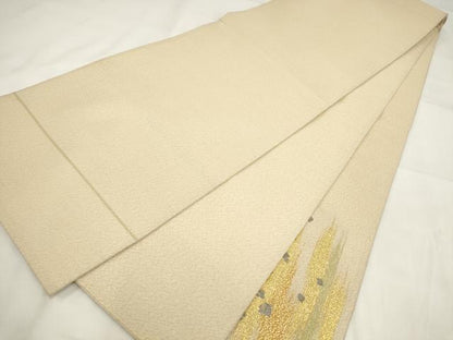 平和屋着物◎綴れ　太鼓柄袋帯　箔散らし文様　金銀糸　正絹　逸品　AABG6275wj