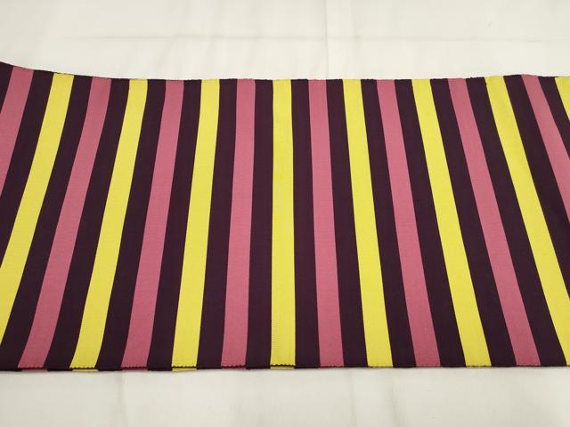 平和屋着物◎八寸名古屋帯　縞　正絹　逸品　AABG6301wj