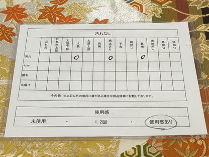 平和屋着物◎六通柄袋帯 切嵌亀甲花文 金銀糸 正絹 逸品 AABG6348wj