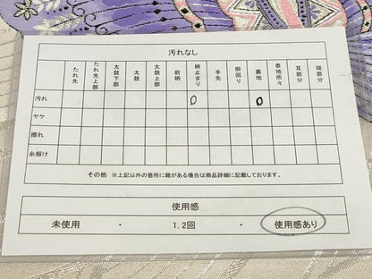 平和屋着物◎六通柄袋帯　舞蝶文　銀糸　正絹　逸品　AABG6387wj