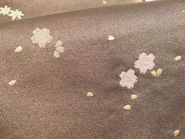 平和屋着物▼六通柄袋帯　麗衣　舞花文　金糸　正絹　逸品　AABG6442wj