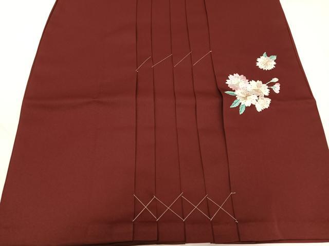 平和屋着物●女性　行灯袴　刺繍　舞桜文　洗える着物　未使用　AABG6482ph