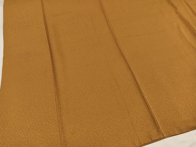 平和屋着物●上質な色無地　黄土色　正絹　逸品　AABG6494ph