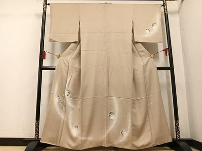 平和屋着物●訪問着　草花丸文　暈し染め　金彩　正絹　逸品　AABG6499ph