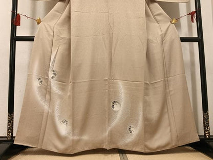 平和屋着物●訪問着　草花丸文　暈し染め　金彩　正絹　逸品　AABG6499ph