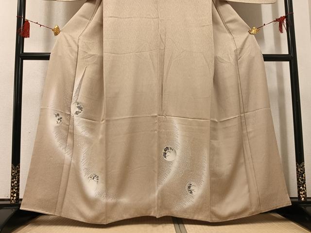 平和屋着物●訪問着　草花丸文　暈し染め　金彩　正絹　逸品　AABG6499ph