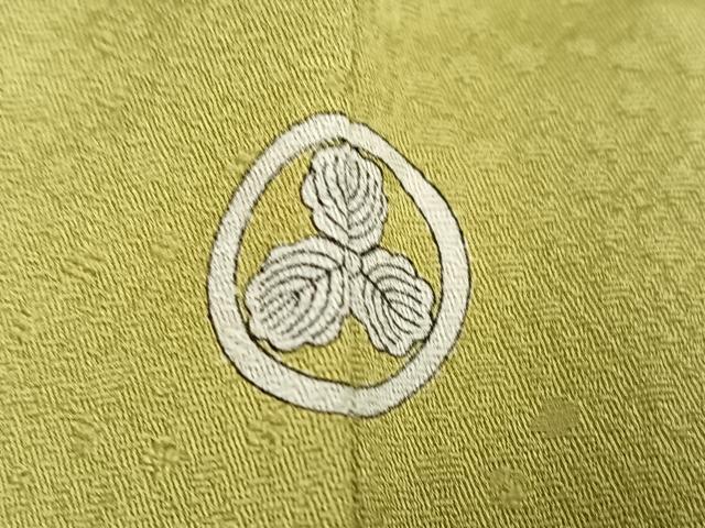平和屋着物●上質な色無地　霞地紋　木蘭色　正絹　逸品　AABG6502ph
