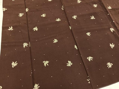 平和屋着物●洗える最高級着物　＜英＞はなぶさ謹製　小紋　作家物　オミナエシ　AABG6512ph