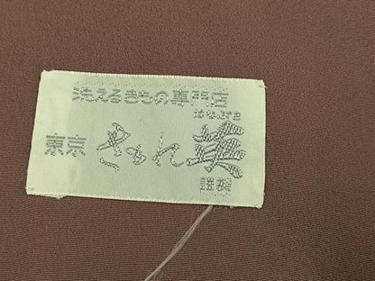 平和屋着物●洗える最高級着物　＜英＞はなぶさ謹製　小紋　作家物　オミナエシ　AABG6512ph