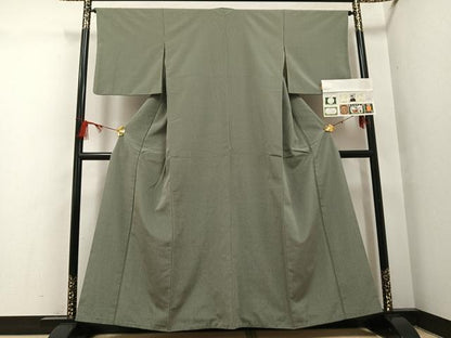 平和屋着物●やまだ織　本塩沢　縞　大坪シズイ作　証紙付き　正絹　逸品　AABG6520ph