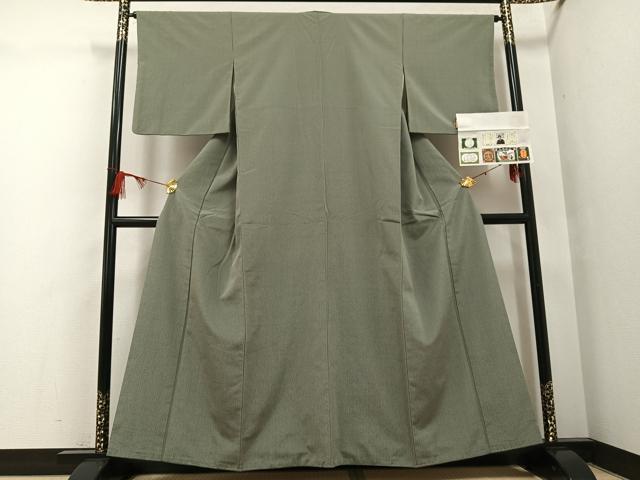 平和屋着物●やまだ織　本塩沢　縞　大坪シズイ作　証紙付き　正絹　逸品　AABG6520ph