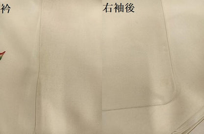 平和屋着物●訪問着　紅型　群れ鳥　正絹　逸品　未使用　AABG6521ph