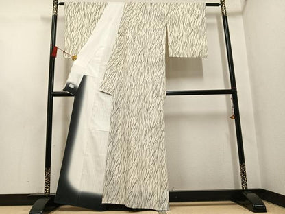 平和屋着物●洗える最高級着物　＜英＞はなぶさ謹製　小紋　流水文　AABG6529ph
