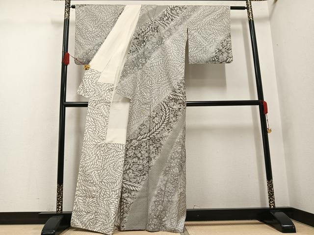 平和屋着物●訪問着　本場大島紬　染大島　絞り　辻が花　正絹　逸品　AABG6536ph