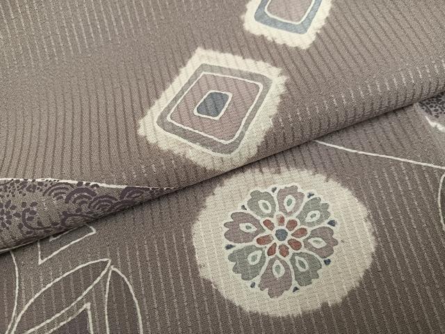 平和屋着物●訪問着　作家物　絞り　ろうけつ染め　草花文　正絹　逸品　AABG6545ph