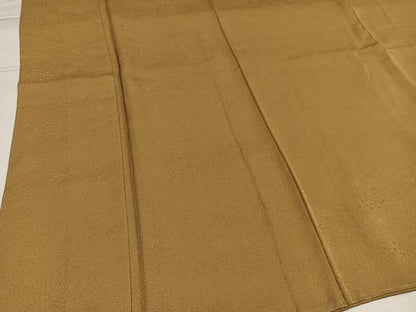 平和屋着物●上質な色無地　草花地紋　榛色　大丸扱い　正絹　逸品　未使用　AABG6546ph
