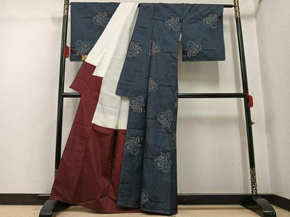 平和屋着物●本場大島紬　一元絣　花車文　正絹　逸品　未使用　AABG6549ph