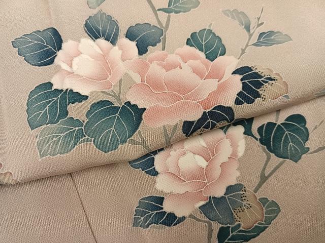 平和屋着物●訪問着　友禅　枝花文　正絹　逸品　AABG6555ph
