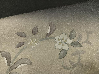 平和屋着物●訪問着　手描き　更紗唐草文　暈し染め　正絹　逸品　AABG6558ph