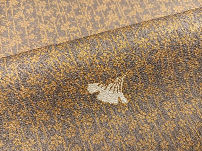 平和屋着物●上質な小紋　作家物　草花文　正絹　逸品　AABG6559ph