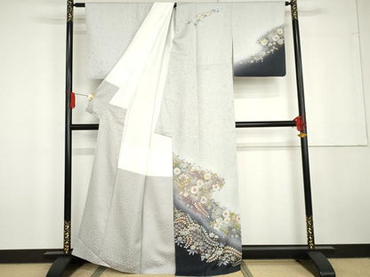 平和屋着物●訪問着　辻が花　暈し染め　金彩　正絹　逸品　AABG6561cs