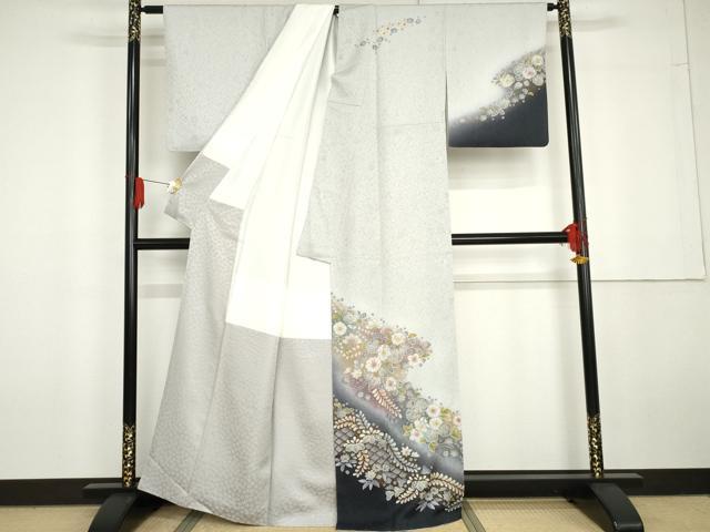 平和屋着物●訪問着　辻が花　暈し染め　金彩　正絹　逸品　AABG6561cs