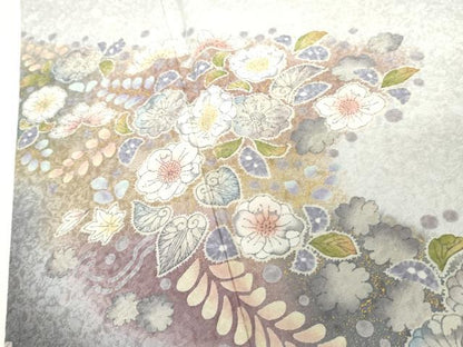 平和屋着物●訪問着　辻が花　暈し染め　金彩　正絹　逸品　AABG6561cs