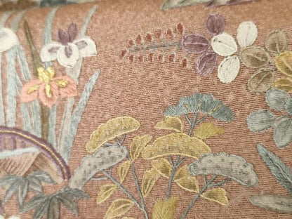 平和屋着物●訪問着　中国三大刺繍　相良刺繍　総刺繍　松竹梅風景文　暈し染め　金糸　正絹　逸品　未使用　AABG6578cs