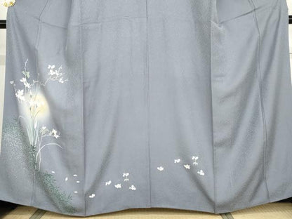 平和屋着物●訪問着　友禅　蛍暈し　枝花文　正絹　逸品　AABG6587cs