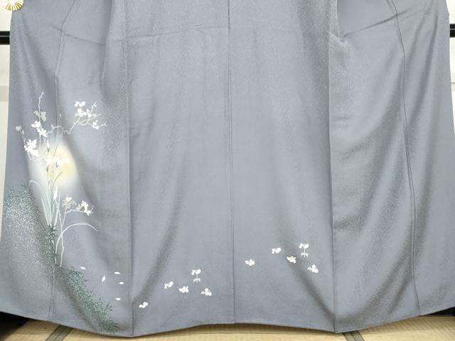 平和屋着物●訪問着　友禅　蛍暈し　枝花文　正絹　逸品　AABG6587cs
