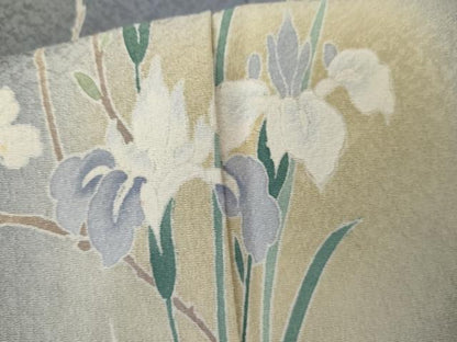 平和屋着物●訪問着　友禅　蛍暈し　枝花文　正絹　逸品　AABG6587cs