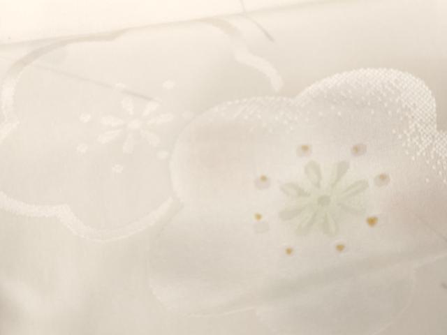 平和屋着物●振袖用長襦袢　無双仕立て　作家物　舞梅　暈し染め　金彩　正絹　逸品　AABG6588cs