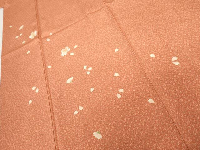 平和屋着物●訪問着　作家物　桜飛柄　金糸　金彩　井筒屋　たとう紙付き　正絹　逸品　未使用　AABG6594cs