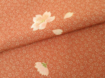 平和屋着物●訪問着　作家物　桜飛柄　金糸　金彩　井筒屋　たとう紙付き　正絹　逸品　未使用　AABG6594cs