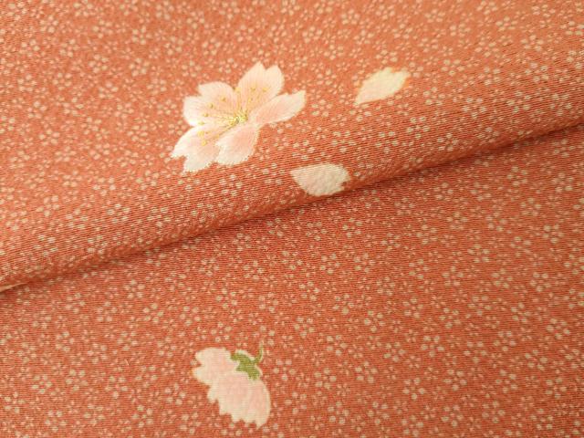 平和屋着物●訪問着　作家物　桜飛柄　金糸　金彩　井筒屋　たとう紙付き　正絹　逸品　未使用　AABG6594cs
