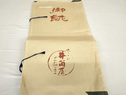 平和屋着物●訪問着　作家物　桜飛柄　金糸　金彩　井筒屋　たとう紙付き　正絹　逸品　未使用　AABG6594cs