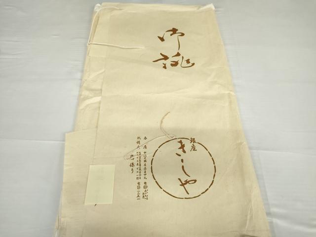 平和屋着物●銀座きしや　小紋　鹿の子にあられ　たとう紙付き　正絹　逸品　AABG6596cs