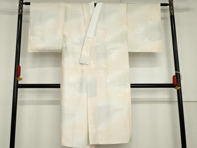 平和屋着物●染織界の匠　村松祥三　訪問着　長襦袢(袷)セット　四つ葉のクローバー　暈し染め　正絹　逸品　AABG6597cs