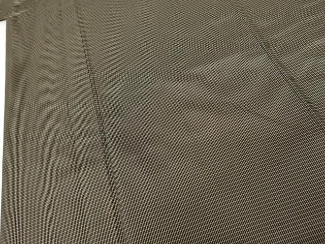 平和屋着物●男性　本場縞大島紬　アンサンブル　格子　鈴乃屋扱い　井田織物謹製　証紙付き　正絹　逸品　AABG6600cs