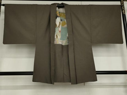 平和屋着物●男性　本場縞大島紬　アンサンブル　格子　鈴乃屋扱い　井田織物謹製　証紙付き　正絹　逸品　AABG6600cs
