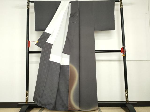 平和屋着物●訪問着　霞文　暈し染め　正絹　逸品　未使用　AABG6609cs