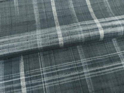 平和屋着物●上質な紬　格子　正絹　逸品　AABG6611cs