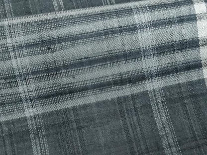 平和屋着物●上質な紬　格子　正絹　逸品　AABG6611cs