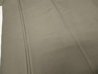 平和屋着物●上質な色無地　作家物　茶鼠色　正絹　逸品　未使用　AABG6612cs