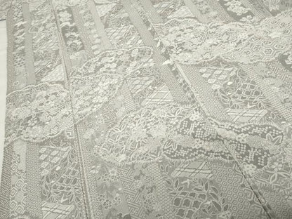 平和屋着物●お召　作家物　天目織　桃山遊花　反端付き　正絹　逸品　AABG6615cs