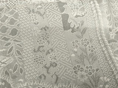 平和屋着物●お召　作家物　天目織　桃山遊花　反端付き　正絹　逸品　AABG6615cs