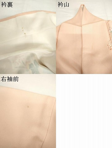平和屋着物●訪問着　友禅　枝花文　暈し染め　正絹　逸品　AABG6616cs